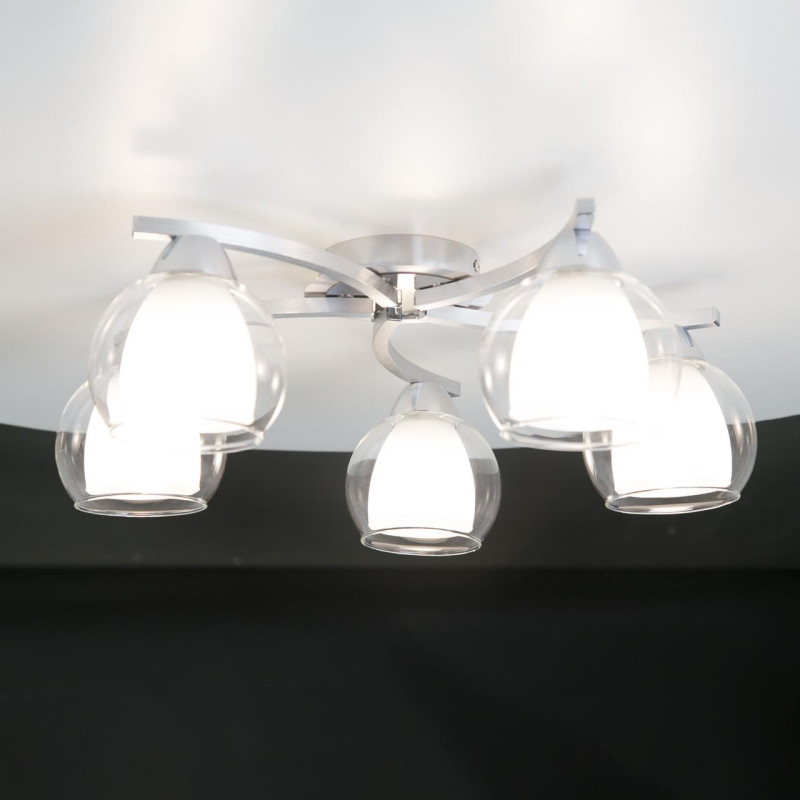 Потолочная люстра Citilux Кристи CL152157, диаметр 54 см, хром