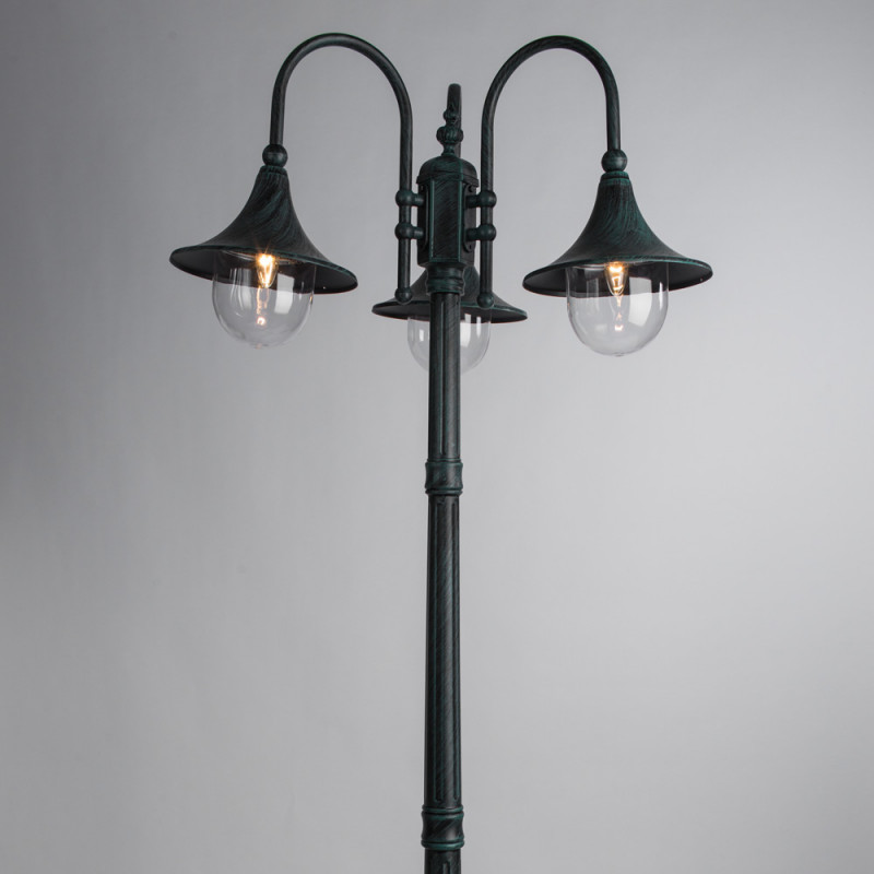 Светильник уличный Arte Lamp A1086PA-3BG Malaga, 230 см