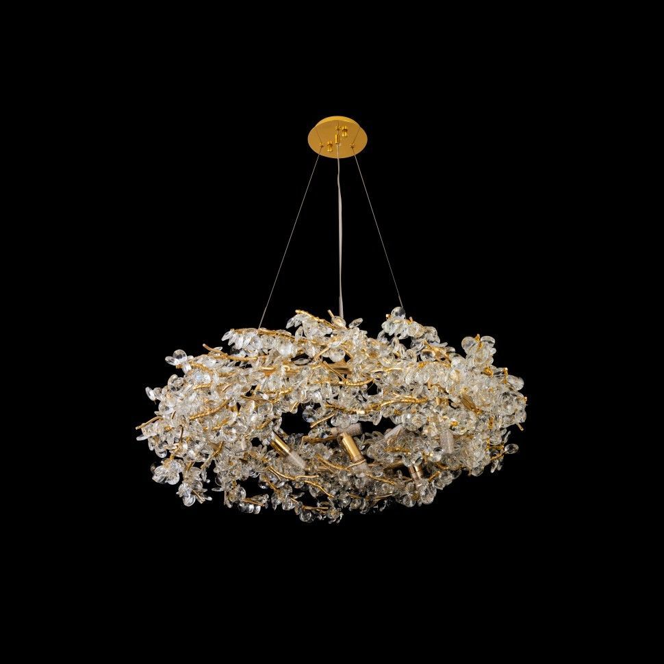 Подвесной светильник 80*30-130 см, 12*Е14*480W, K, iLamp Savage 9065-D800 GD, Золото