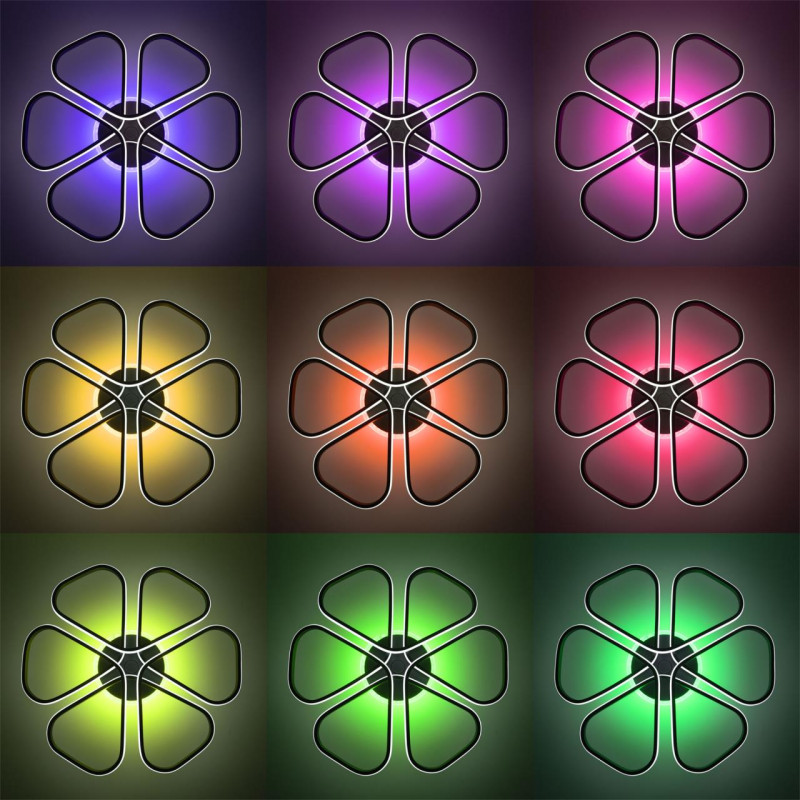 Светильник Citilux Сезар Смарт CL233A275E RGB, 125W LED, 3000-5500K, диаметр 71 см, коричневый