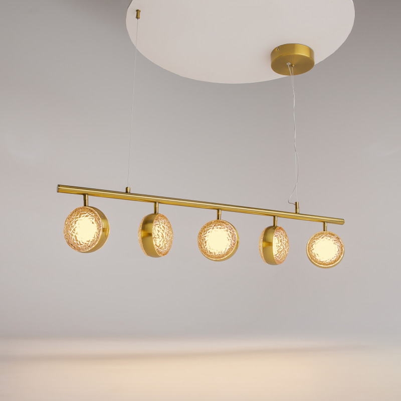 Подвесной светильник 101*16*320 см, LED, 48W, 3000К, Maytoni Mind MOD299PL-L48BS3K латунный