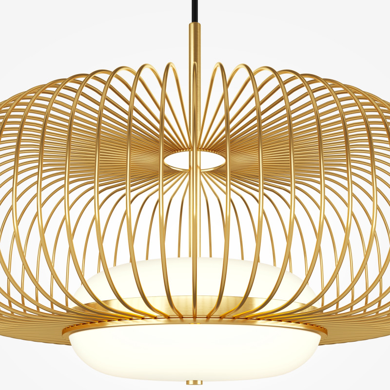 Подвесной светильник 50*337 см,  LED, 20W, 3000К, Maytoni Levitation MOD376PL-L30G3K латунный