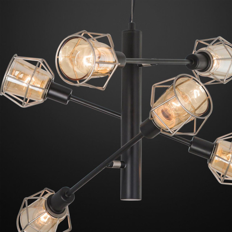 Подвесная люстра Citilux CL542161 Таверна, черный, диаметр 50см