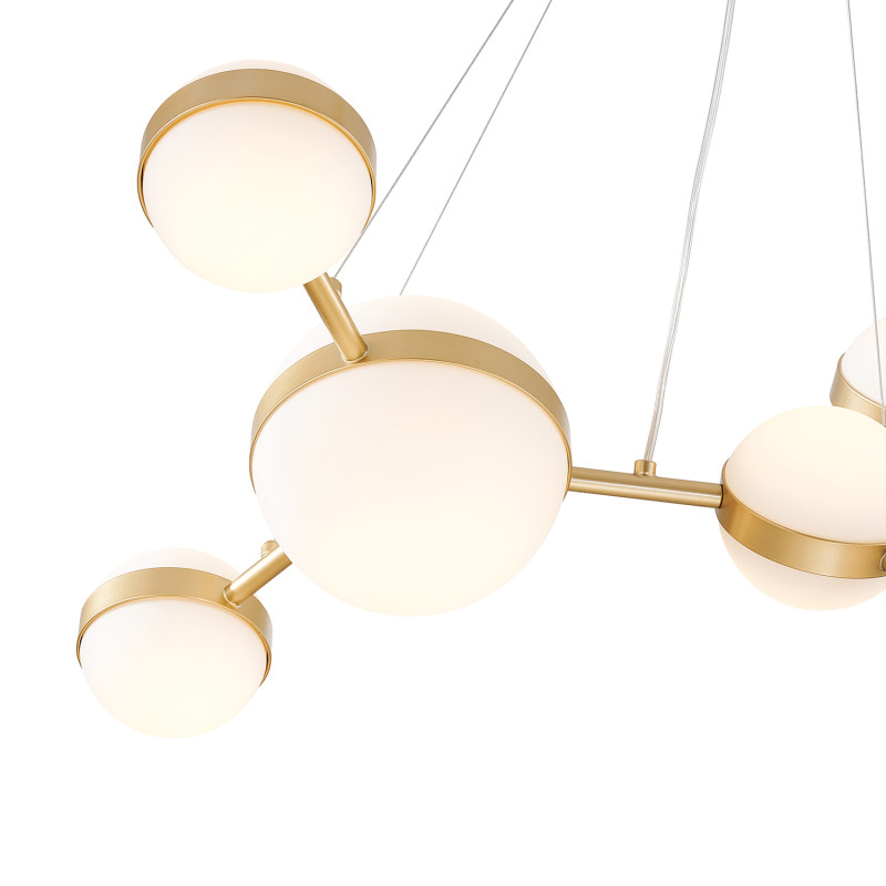 Подвесная люстра 70*40*135 см, 6*LED, 42W, 4000К, Favourite Asterismo 4448-6P золотой