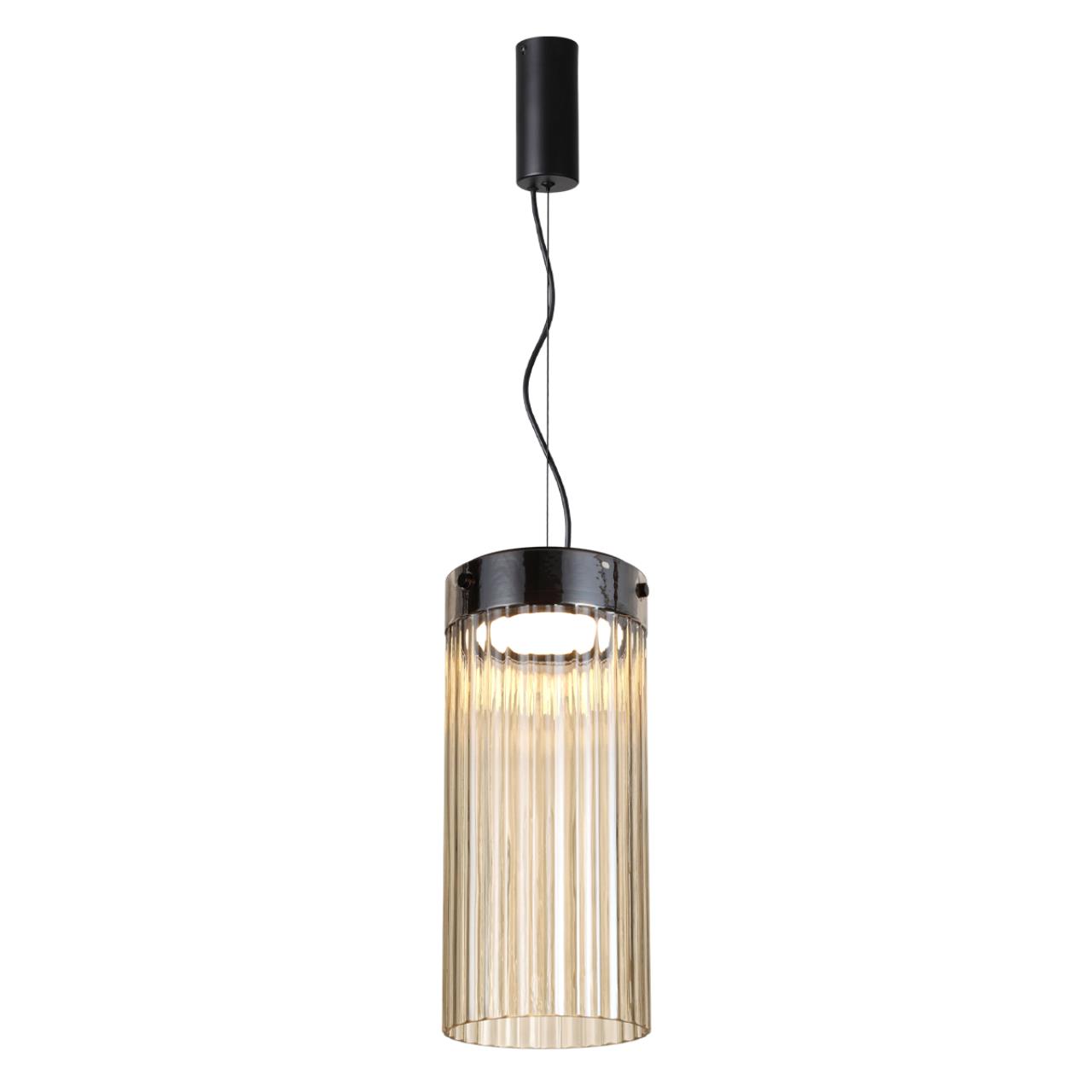 Подвес 15,5*15,5*169 см,  LED*W, 4000 К, Odeon Light Pillari, черный 5047/10L