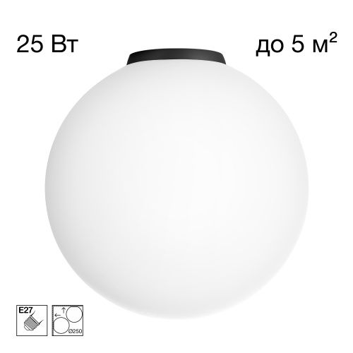 Потолочный светильник 25 см, Citilux RON CL941D25B5, черный