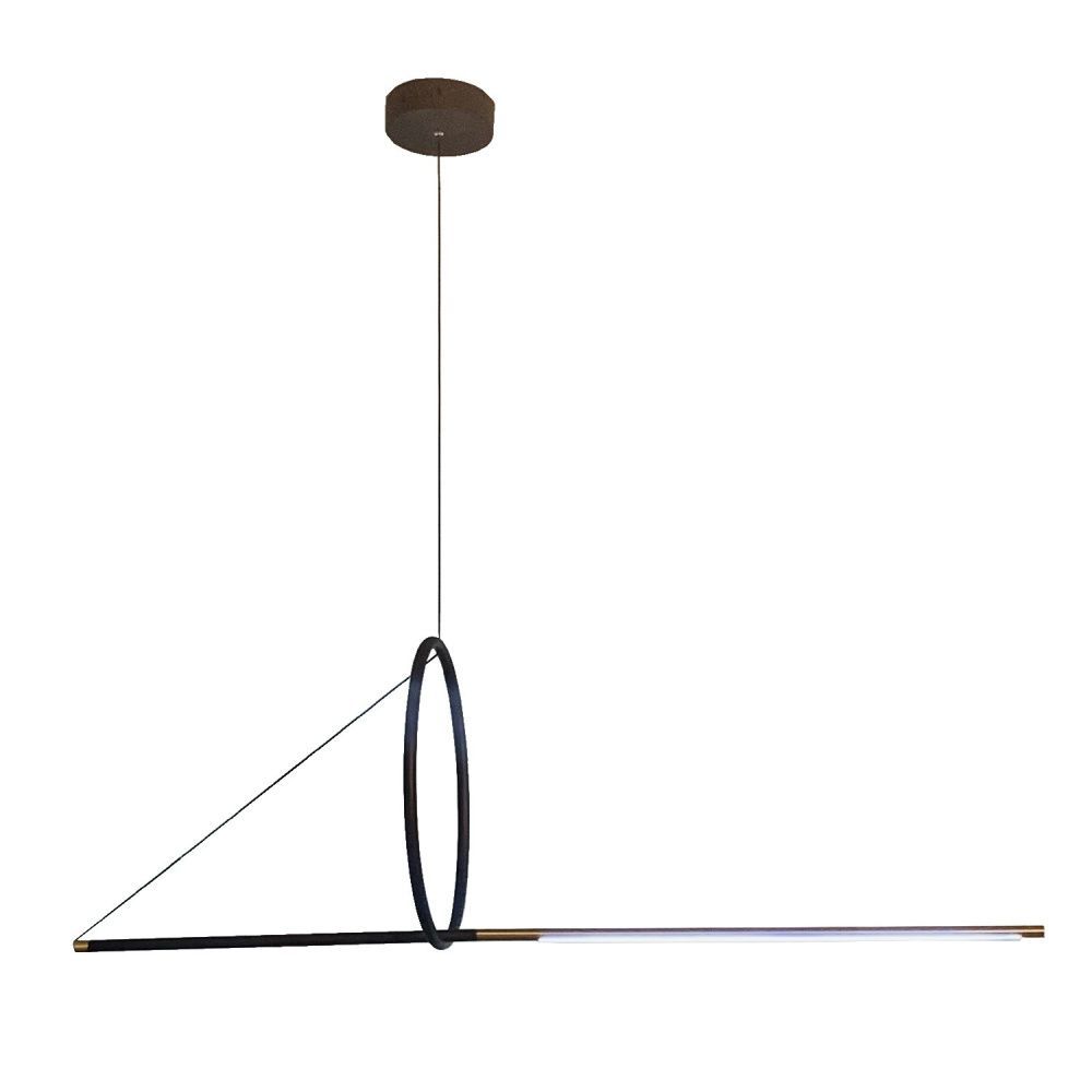 Люстра 120*40*150 см, 2*LED*12W, 3000K Gerhort G91057/2BK, Черный, золото