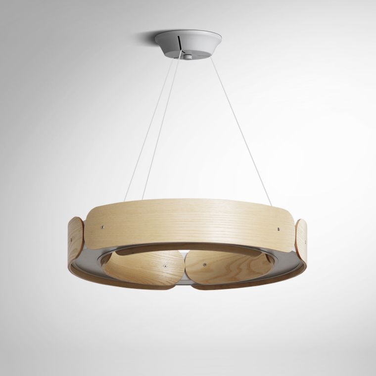 Подвесной светильник RANGE 1 D55 Light wood 16*61*61 см, 1*LED*100W, 3000, 4000, 5000K, ImperiumLoft RANGE01, Коричневый
