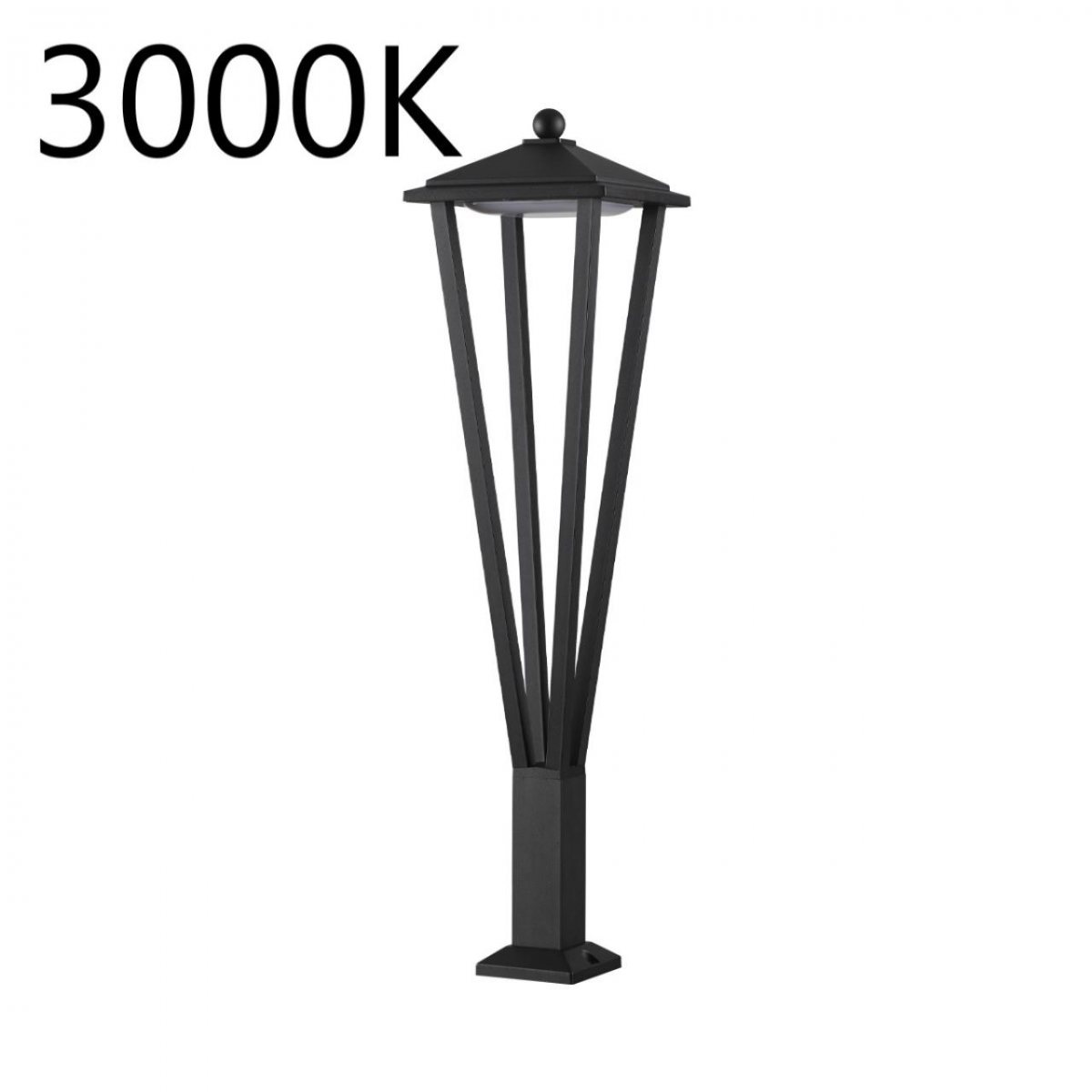 Светильник 80 см, 12W, 3000K, ODEON LIGHT BEARITZ 6655/12GL3, черный