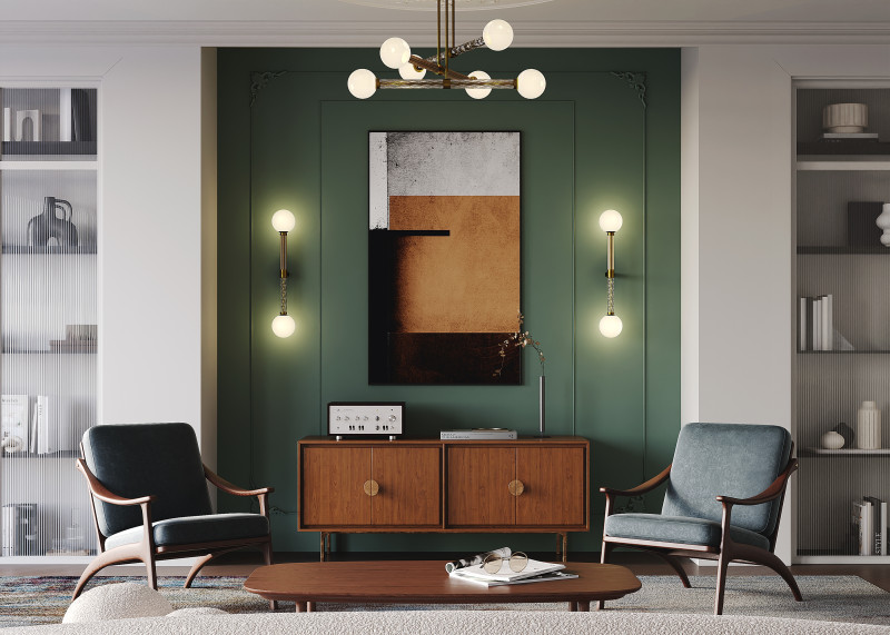 Бра 70*70*70 см, 2*G9, 28W, Maytoni TEATRO MOD287WL-02BS латунный