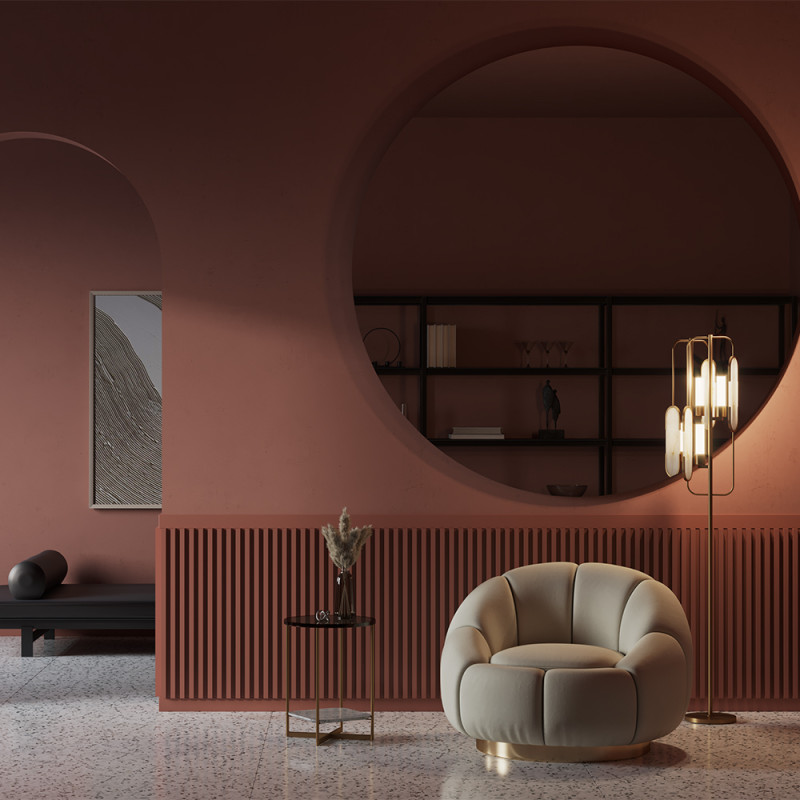 Торшер 160 см, Maytoni Marmo MOD099FL-02G, золото