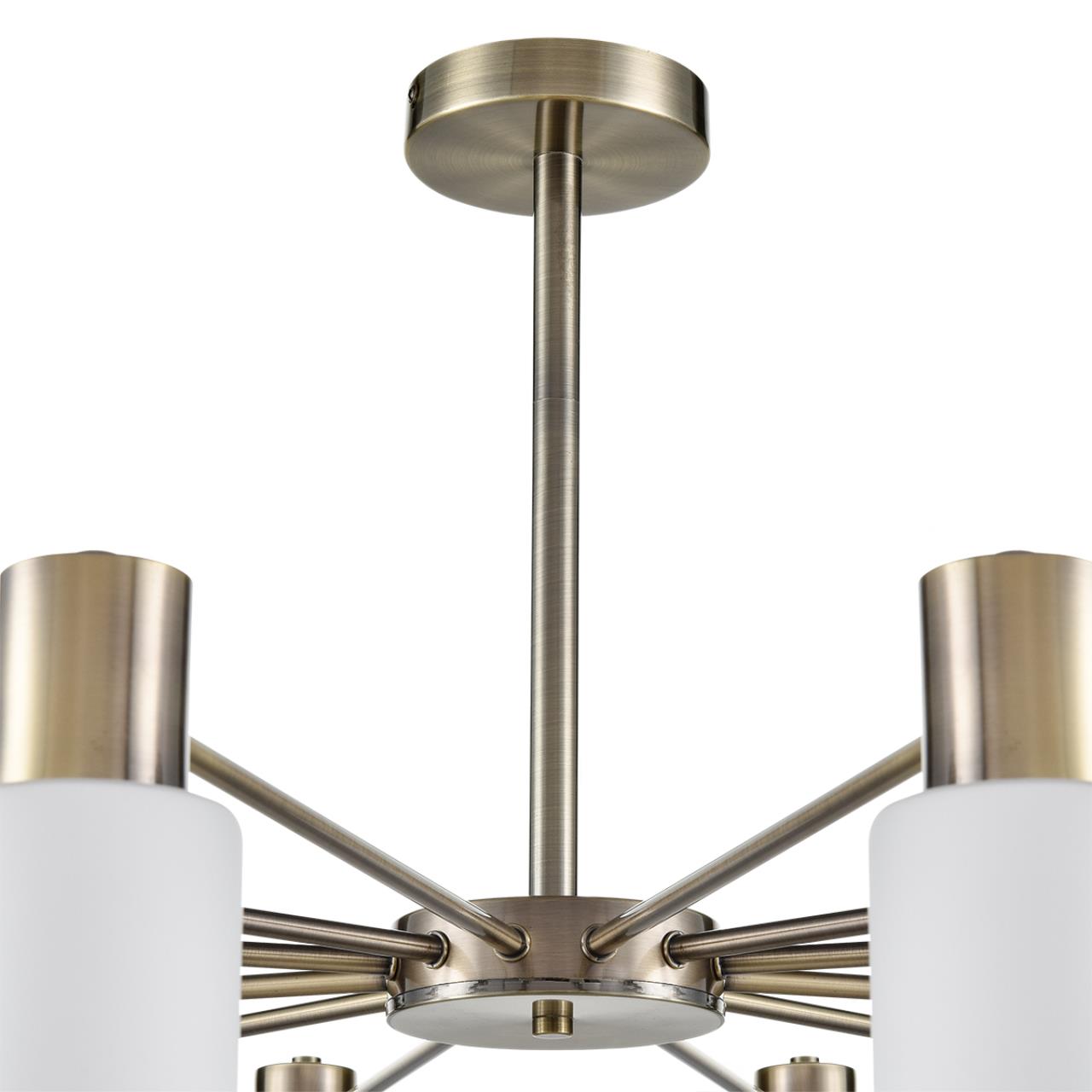 Люстра потолочная 95*49 см, 12*E14 Lumion MAVE 8100/12C бронза, белый