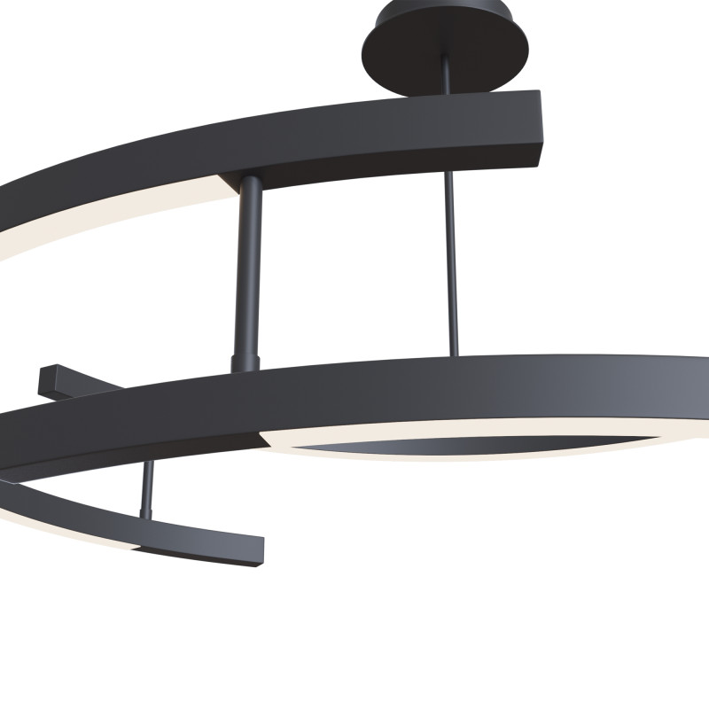 Люстра на штанге 83*83*85 см, LED, 3000К-4000К, Maytoni LINE  MOD016PL-L52BK черный
