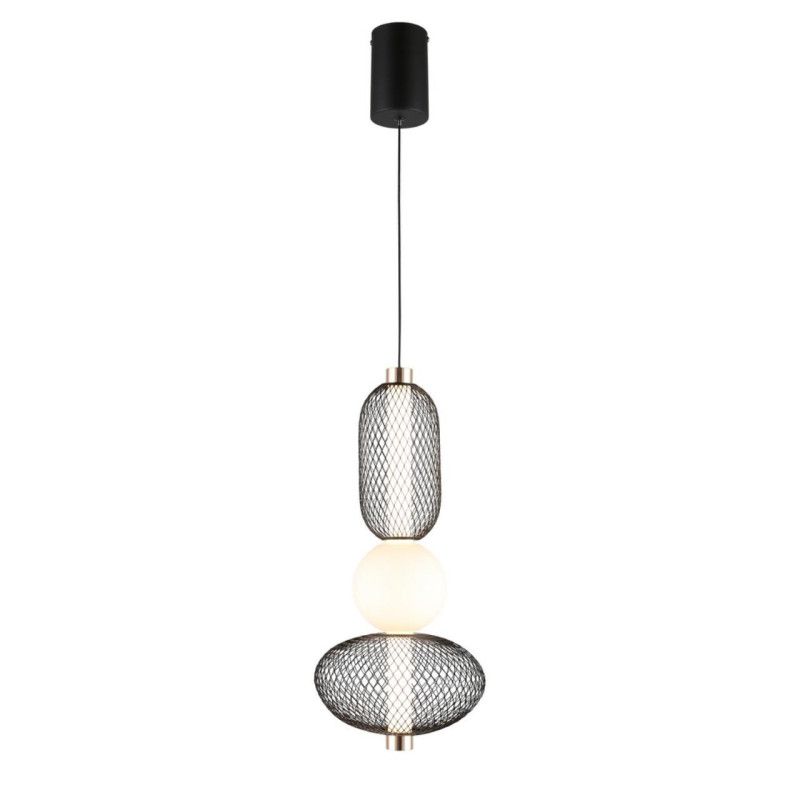 Подвесной светильник 22*70-160 см, 1*LED, 13W, 3000K, Aployt Nikusia APL.658.06.13, черный