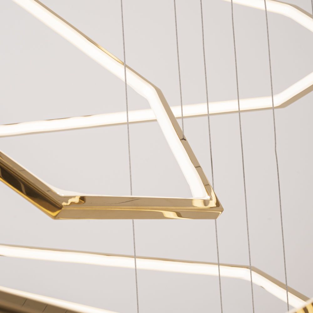Подвесная люстра Vesanto Cameron Design House D40+50+60+70+80+90+100+110+120+150 **500 см, 10*LED*100W, 4000K, ImperiumLoft 40.2477, Золотистый
