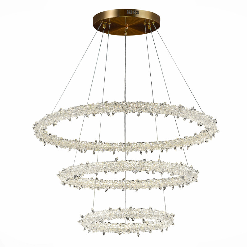 Люстра подвесная 80 см, 160W 3000 - 6500K ST LUCE Lucchero SL6105.203.03 Золотистый