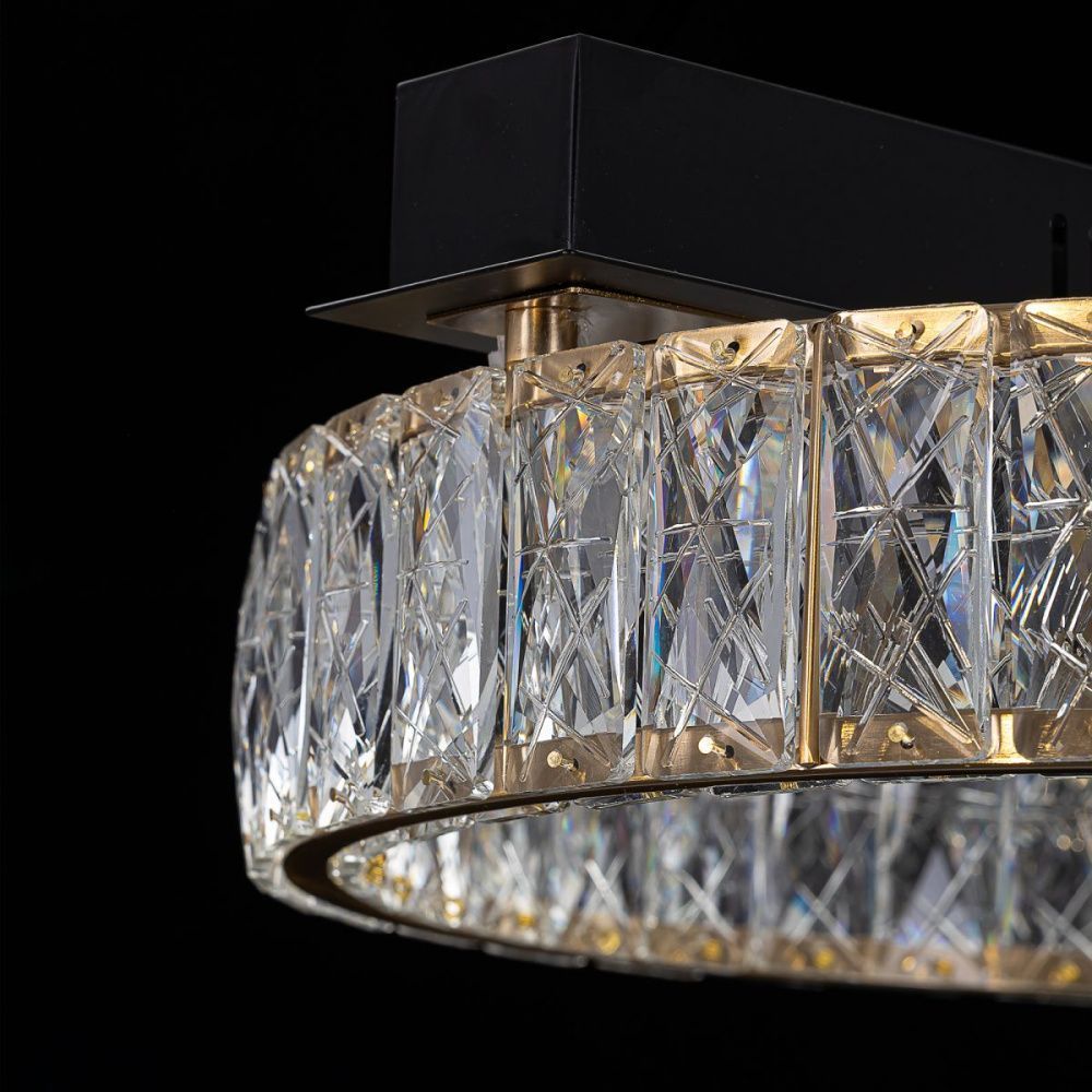 Потолочная люстра 40 см, 16W, 3000K, Citilux Palant CL325142, черный-бронза