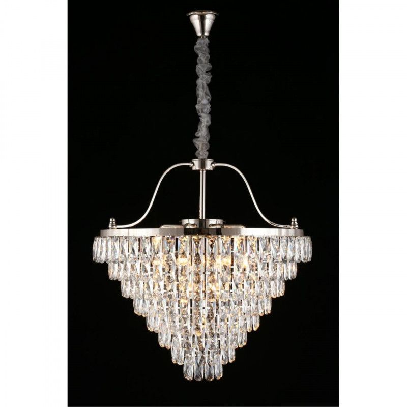 Каскадная люстра 70*95-180 см, 13*E14, 40W, Aployt Gerta APL.725.03.13, хром