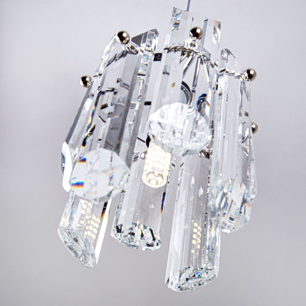 Подвесной светильник 13*13*200 см, G9 1xG9W, 4000K, Хром MODELUX ML.89038.1 CR