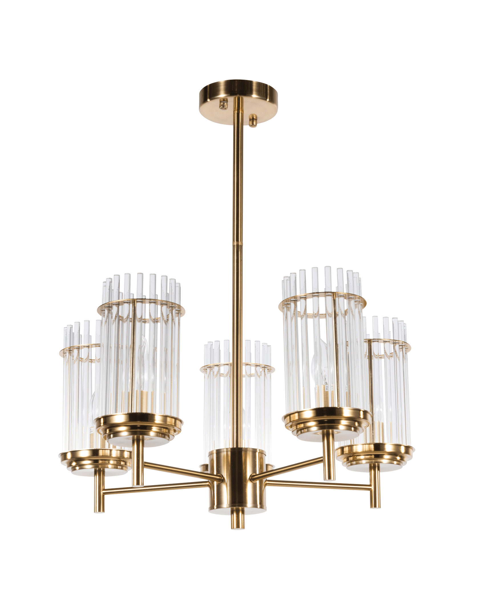 Люстра  580*320-645, 5*E14, 40W NewRgy Модерн 9234P/5 PT BRS, PT BRS