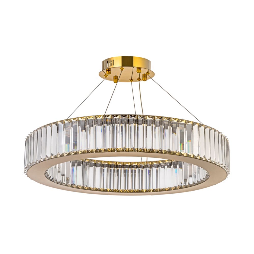 Люстра подвесная *60* см, Led лента*LED*30W, 3000/4500/6000 K, Arti Lampadari Anzio Anzio L 1.5.60.100 G, золотой