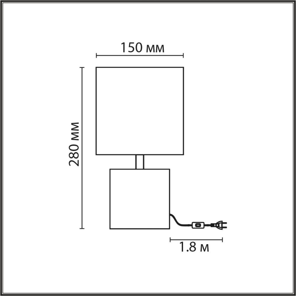 Настольная лампа 28 см, 1*E27*60W, Lumion Tuala 8144/1T, белый