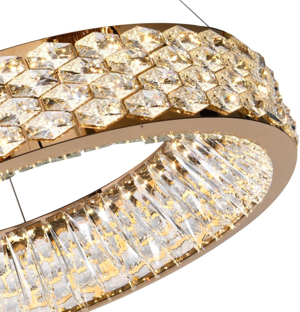 Люстра подвесная 60 см, 70W, 3000-6000K, Stilfort 4040/03/06P, золото