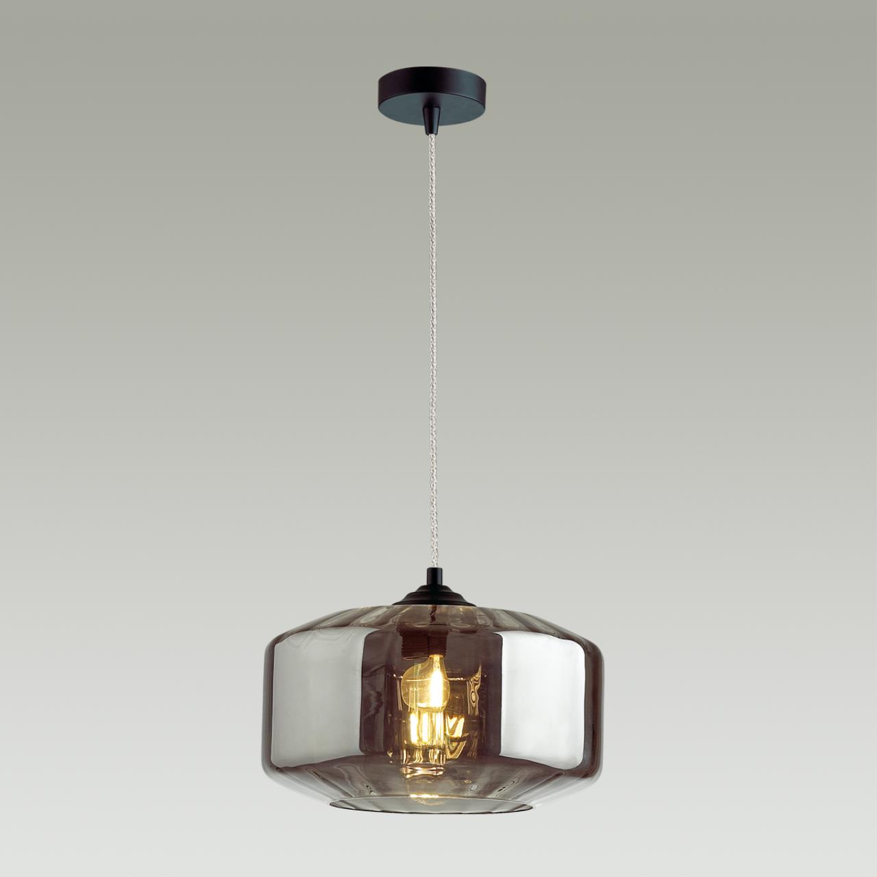 Подвес Odeon Light BINGA 4746/1 диаметр 30 см, Дымчатый прозрачный