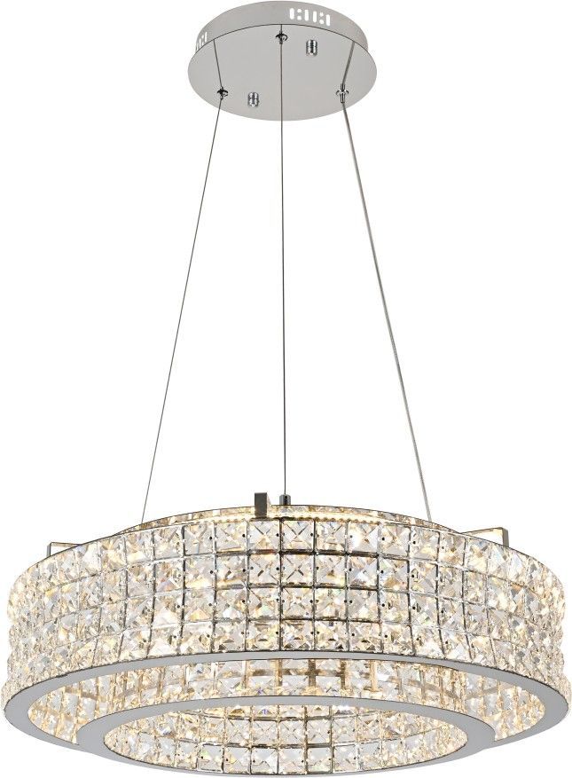 Подвесная люстра 60 см, 80W, 3000-6000K, Stilfort Karnelli 4024/09/06P, хром