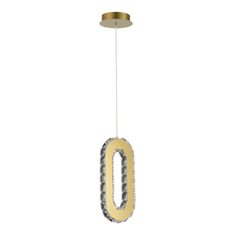 Светильник подвесной ST-Luce SL6506.203.01 Золотистый/Золотистый, Прозрачный LED 1*9W 3000K