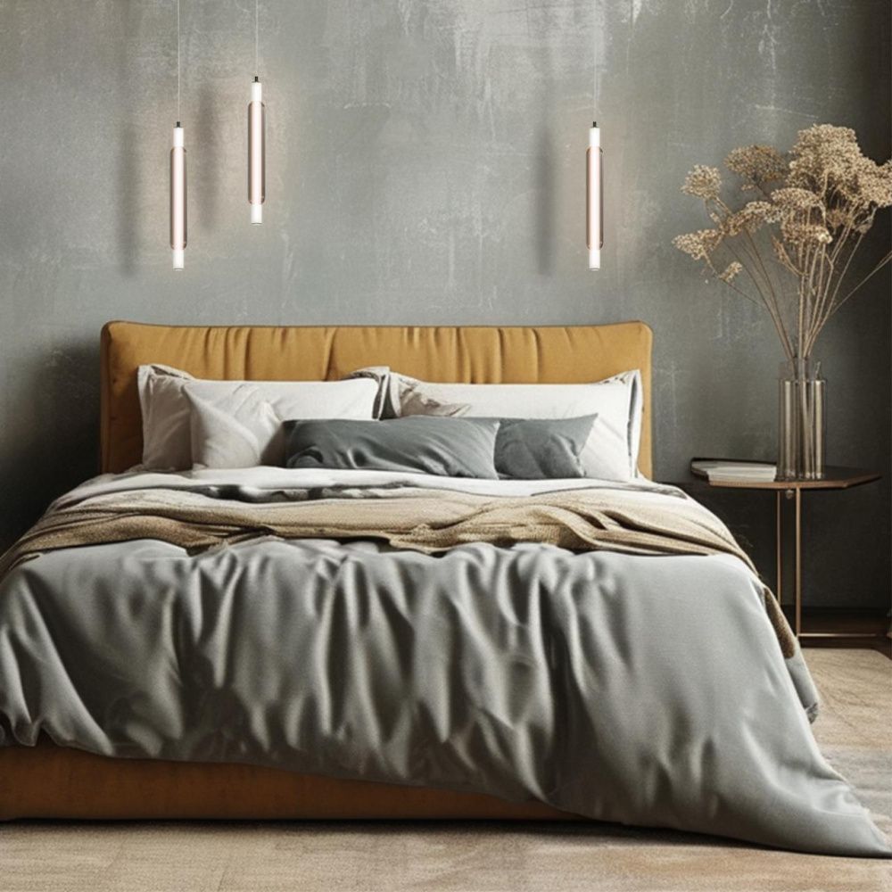 Бра/подвес 12*13,5*-209 см, 1*LED*15W, 4000K, Lumion TRENDY 6556/15WCL, черный, дымчатый