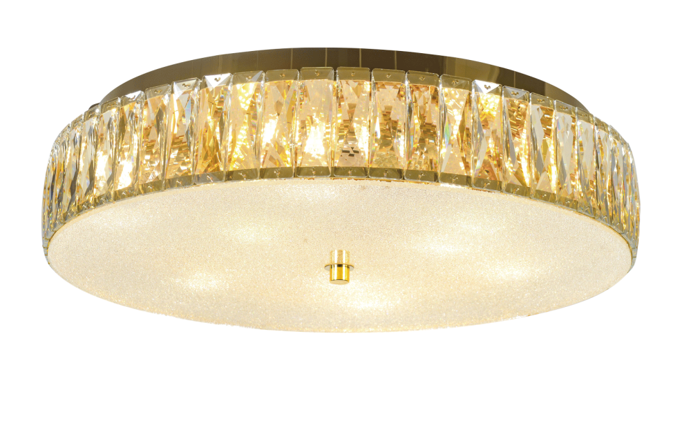Люстра Ø600 x H140, мм, 9*40W (360W), GOLD+CLEAR (Золото + Прозрачный Хрусталь) NewRgy 5653E/9A GOLD+CLEAR