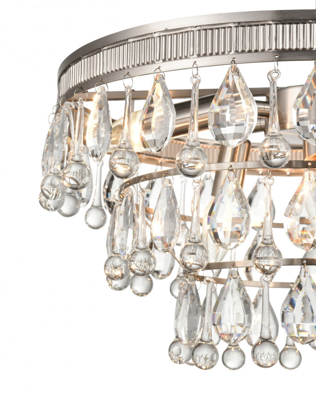 Подвесная люстра  50*130 см, 6*E14 сатин никель Vele Luce Augostina VL3253P06