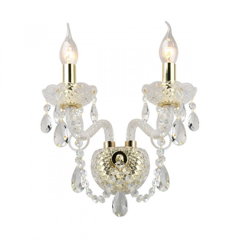 Бра 19*30*30 см, 2*E14, 40W, Aployt Koletta APL.755.11.02, золотой