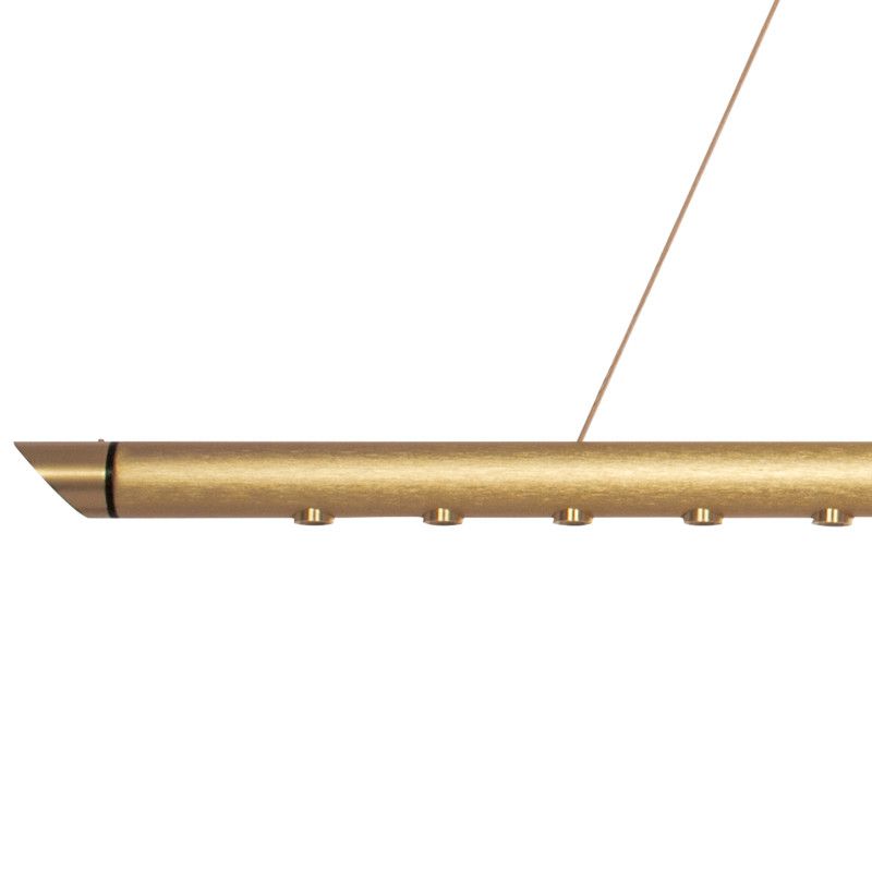 Линейный светильник 153,5*8*60-200 см, 1*LED*48W, 3000K, Lightstar Virata 814203, золотой