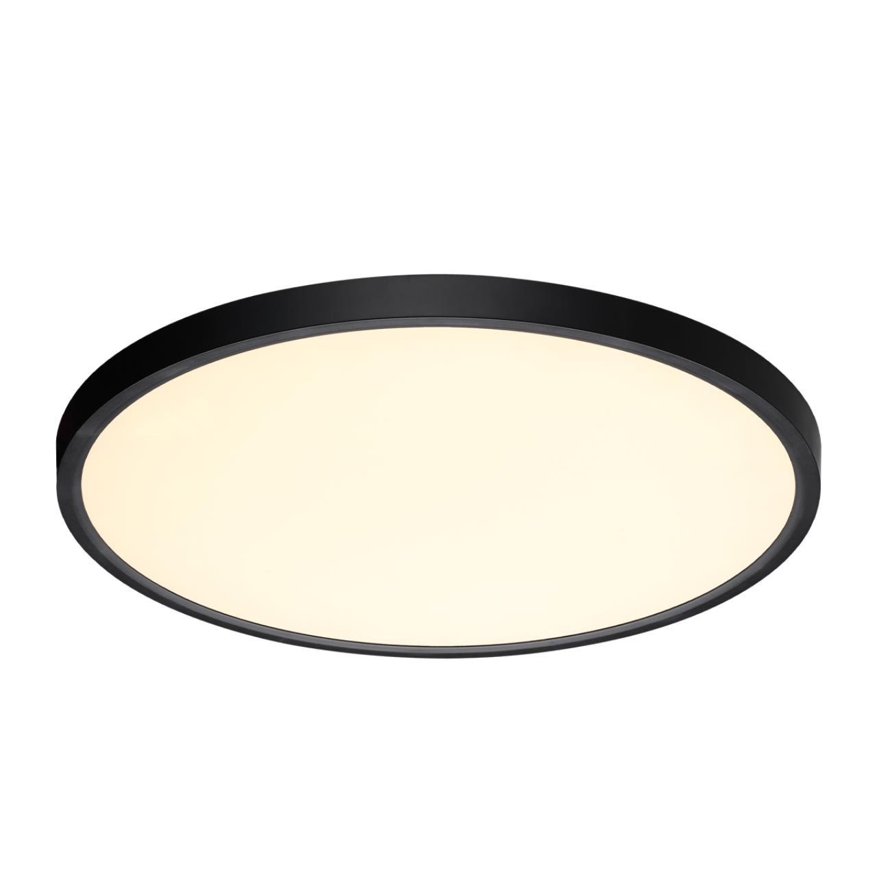 Cветильник 49,5*2,5 см, LED 40W, 3000/4000 К, IP40, белый/черный, пластик Sonex Alfa Black, 7660/40L