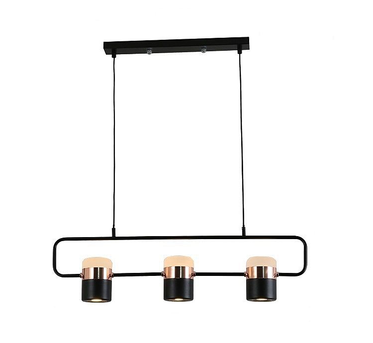 Светильник подвесной 66*20-200 см, 3*LED*6W, 3000-6000K, Lightera Rudolf LE114L-3B SMART, Черный