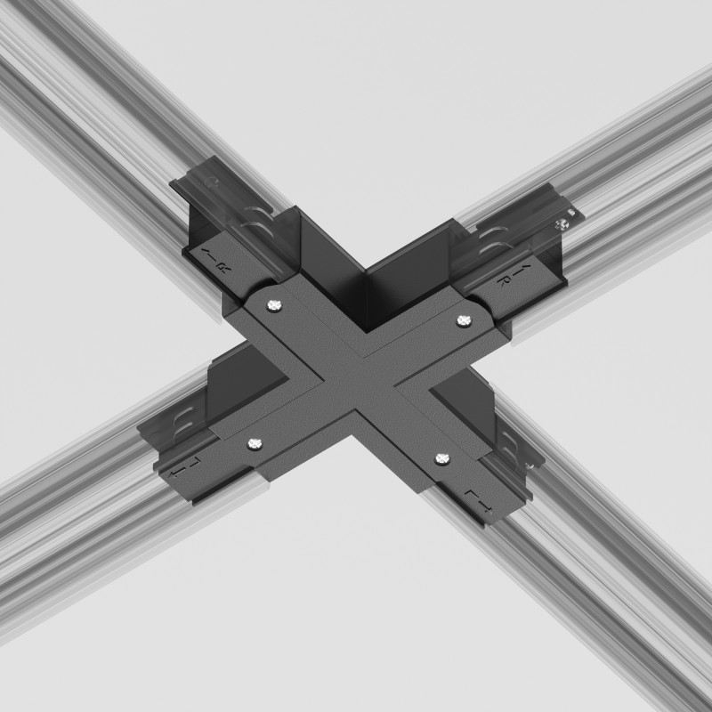 Комплектующие для накладной трековой системы Maytoni Technical Three phase track system Trinity TRA005CX-31B черныйIP 20