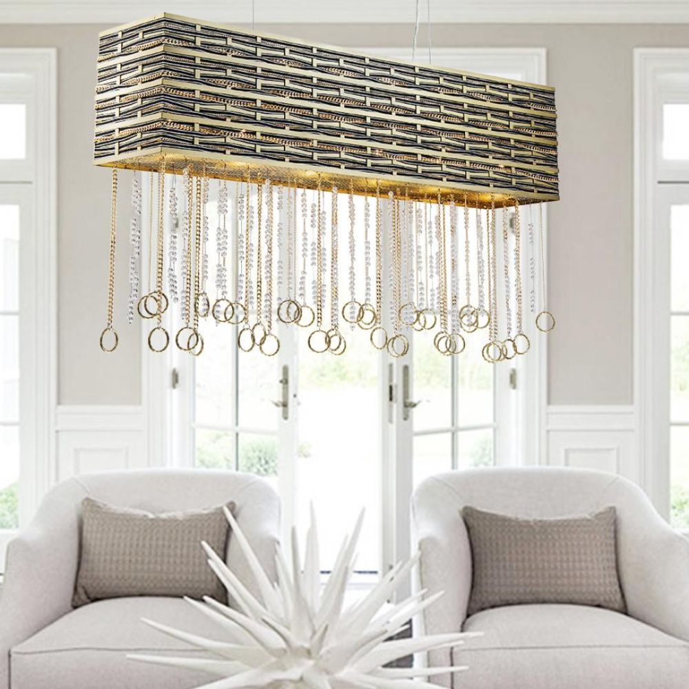 Бра **140 см, 6*E14*W, Lucia Tucci Perso PERSO 4930.6 gold&black, золотой, черный