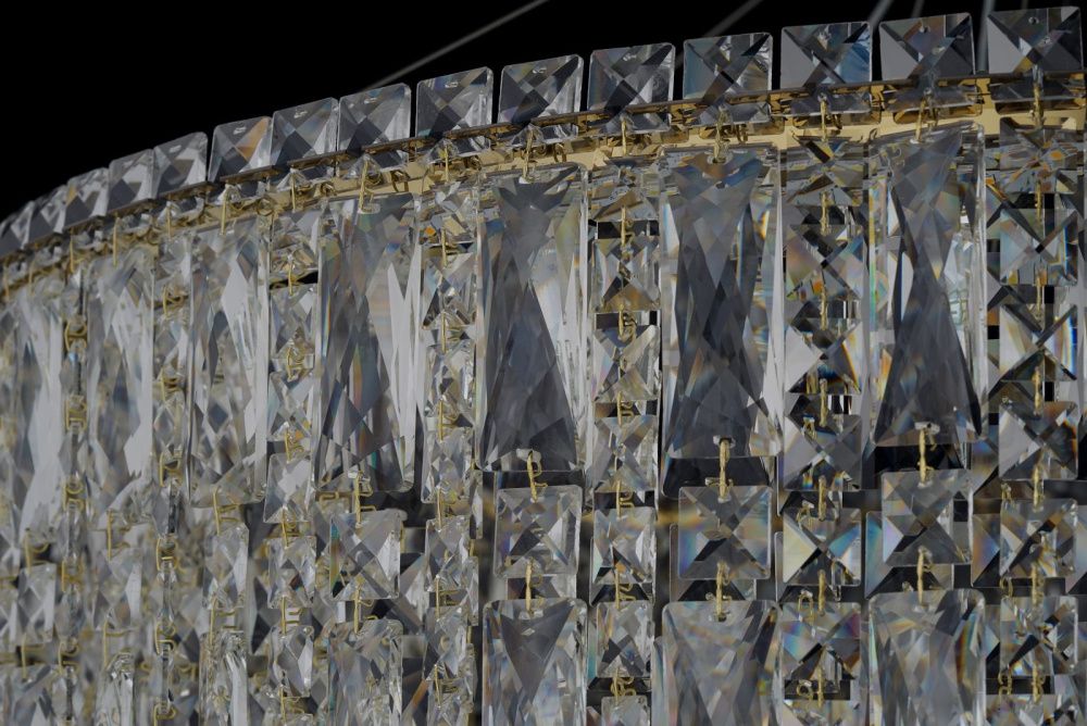 Люстра подвесная ** см, Led лента*LED*134W, 3000/6000K, Arti Lampadari Ovindoli Gold Ovindoli L 1.5.80+40.100 G, Золото