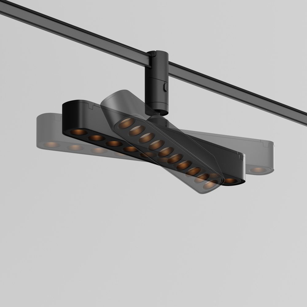 Трековый светильник 27,5*3,5*-11,7 см, *LED*20W, 3000K, Maytoni technical FLEXITY TR203-1-10W3K-S-B, Черный