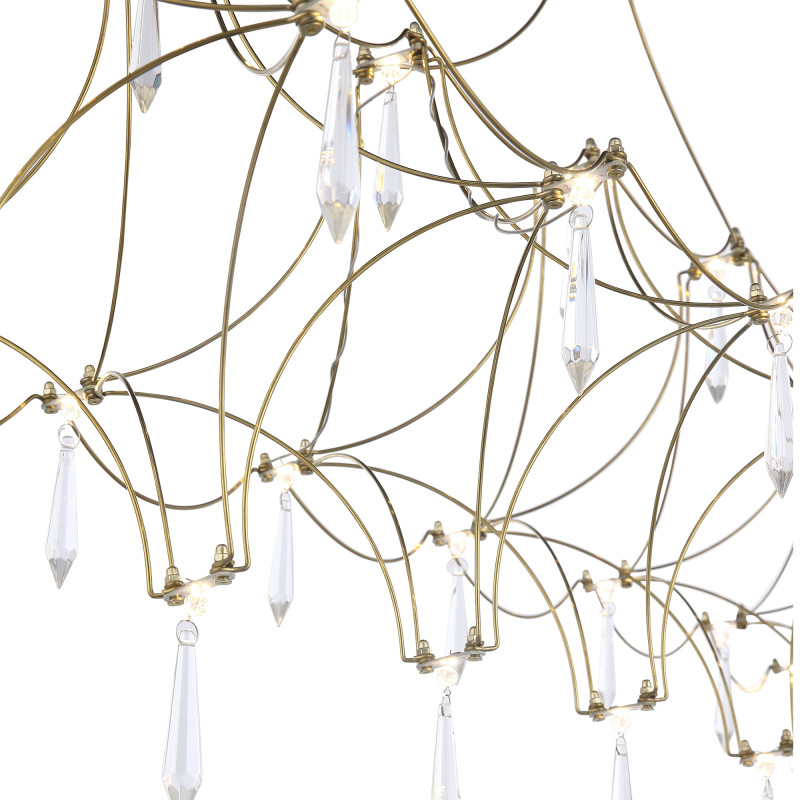 Подвесная люстра 165*30*55 см, LED, 23W, 4000К, ST-Luce sl6603 SL6603.203.23 золотой