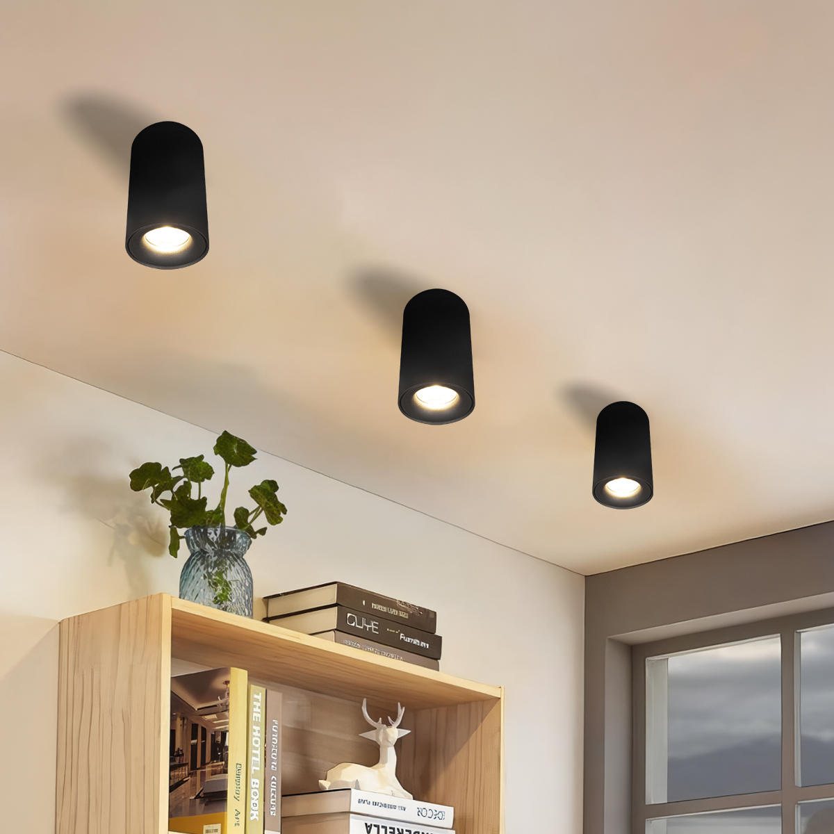 Светильник 8 см, 7W, 3000K, Loft It Tictac 10220 Black 3000K, черный
