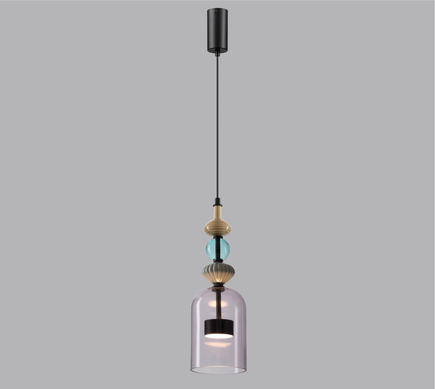 Подвес 13,5*13,5*151 см,  LED*W, 4000 К, Odeon Light Palleta, черный 5046/12LA