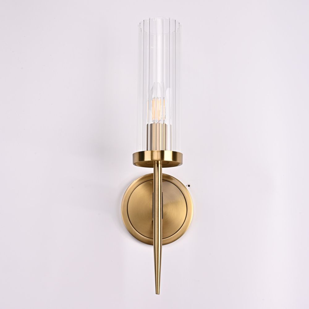 Бра Alouette 1 11*11*43 см, 1*E14*40W, ImperiumLoft BULRASH01, Латунь