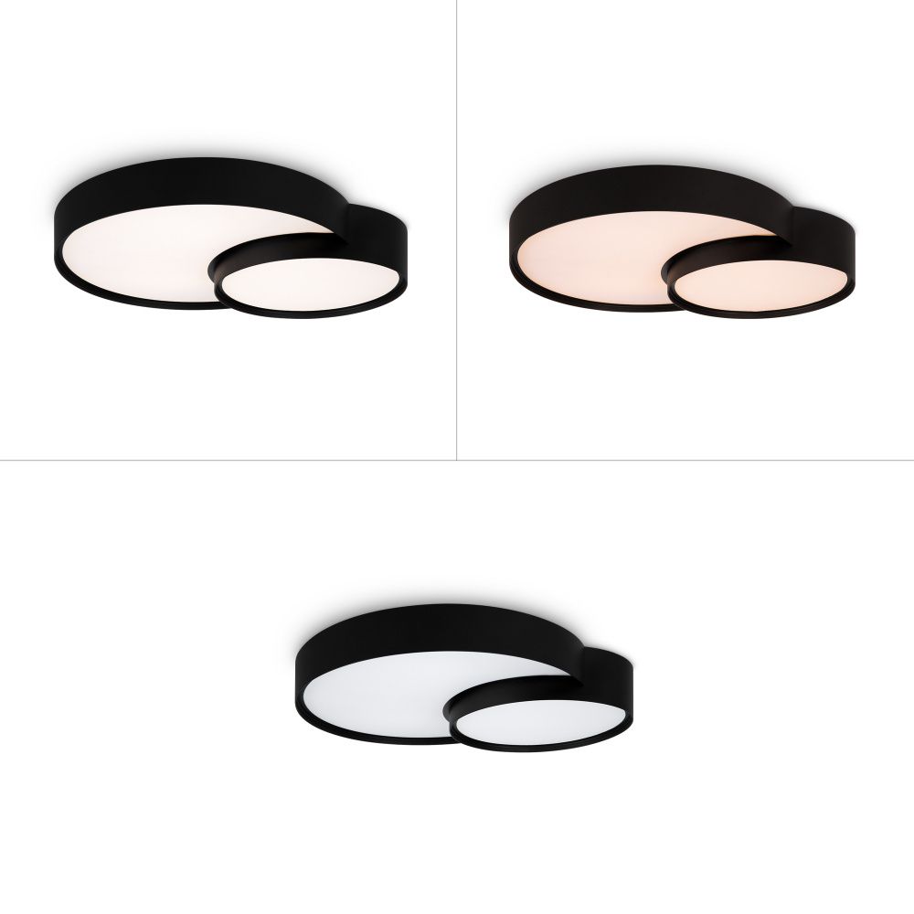 Светильник 50*40*-9 см, *LED*72W, 3000-7000K, Freya Товары FR6094CL-L72B, Черный