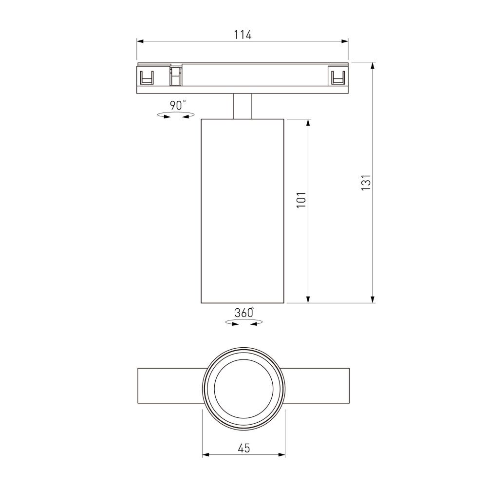 Brass Line Трековый светильник 10W 4000K латунь 85525/01 Elektrostandard Line Magnetic 4690389218729, a071846