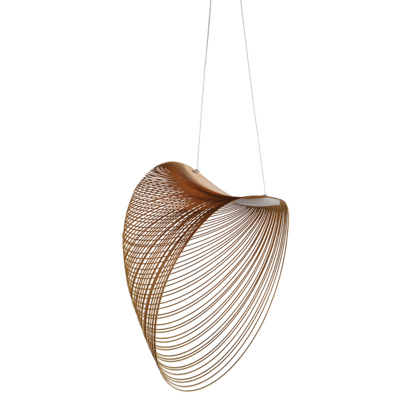 Светильник подвесной 60*60 см, 1 LED*16W, 4000 К, Divinare Carved 1139/27 SP-16, Бежевый