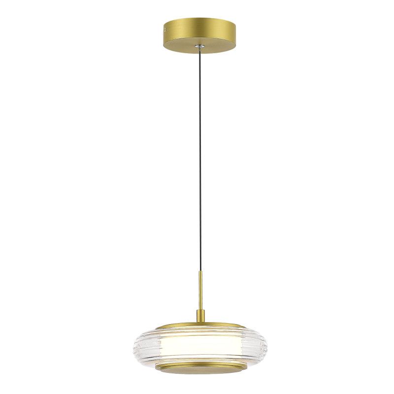 Подвесной светильник 20*120 см, 1*LED*7W, 3000K, ST-Luce Frittela SL6239.203.01, золото матовое
