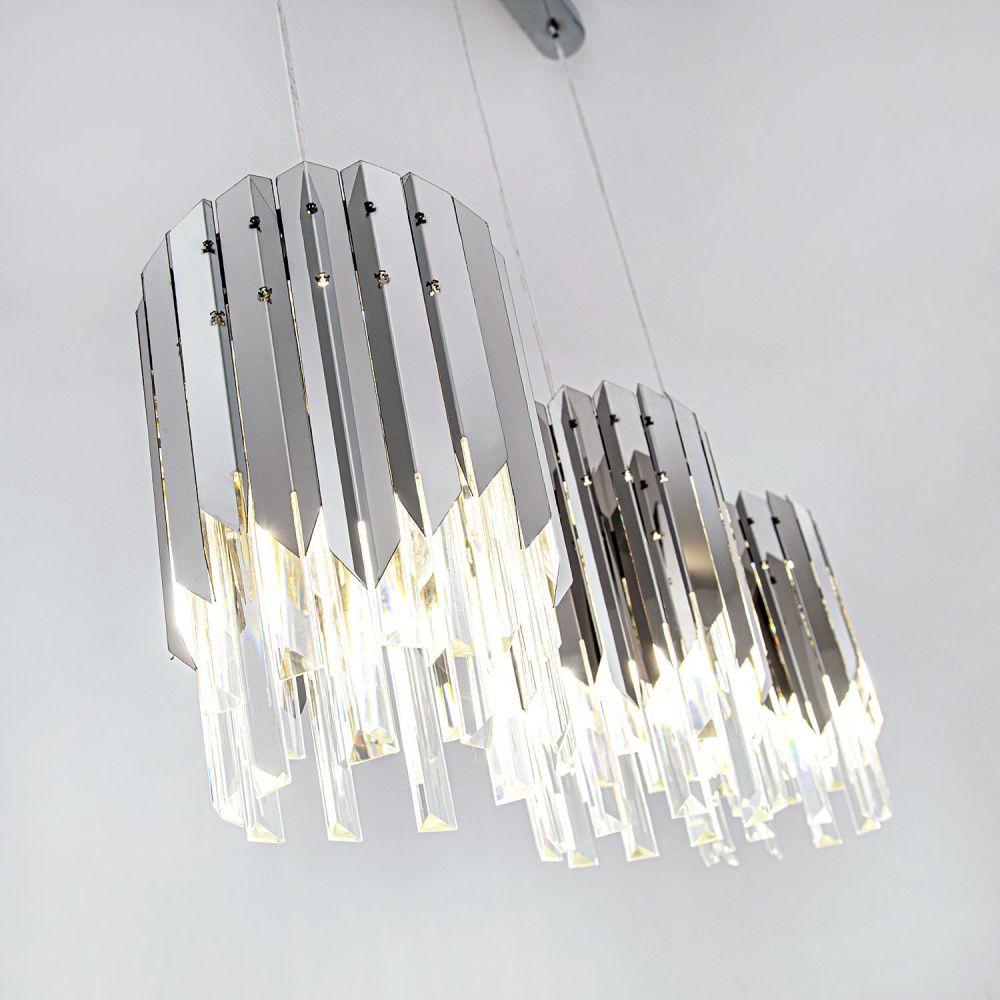 Подвесная люстра 75*20*130 см, Е 27 3x60W, Хром MODELUX ML.20207.3R CR